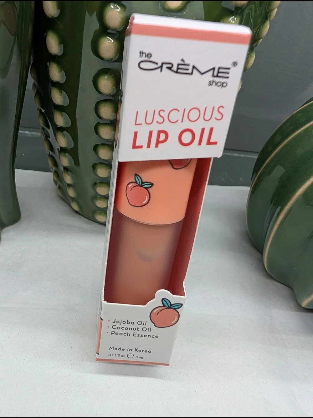 The Crème Shop Luscious Lip Oil - Peach (Peachy Coral)